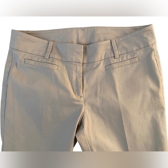 ANN TAYLOR Cambridge Crop Capri Tan Beige Pant Women 6P 6 Petite - Picture 2 of 8